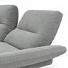 Ecksofa  Alexander - Longchair links mit 3-Sitzer inkl. Kopfstütze/Armlehne verstellbar, Stoff, Hellgrau