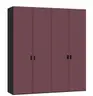 Drehtürenschrank JOIN IT- B ca. 202 cm, Schwarz, Glas, Berry, Matt