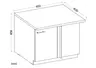 Eck-Schrank- B ca. 100 cm, Eiche Dekor, Kashmir, Matt
