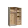  Drehtürenschrank FATHIE- B ca. 144 cm, Sand, Eiche Dekor