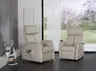 Fernsehsessel EM Göttingen - Relaxfunktion (1-motorisch), Leder, Hellbraun