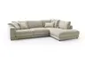 Ecksofa Juni - 2-sitzer mit Ecke rechts, Stoff, Taupe