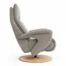 Sessel Tulsa Relax - Größe M, inkl. Kopf-/Fußteil/Rückenlehne verstellbar, Stoff, Graubeige
