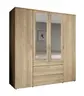 Drehtürenschrank- B ca. 180 cm, Eiche Dekor, Spiegel