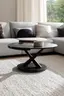 Couchtisch Spessa - LB ca. 128x80 cm, drehbar, Keramik, Anthrazit