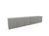 Lowboard Casello - BHT ca.270x56x47 cm, Lack Matt, Kristallgrau
