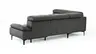 Ecksofa Felipa - Ecke links mit 2,5-Sitzer inkl. Armlehne verstellbar und Rückenlehne/Sitztiefe verstellbar (motorisch), Leder, Grau