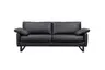 Sofa Smilla - 3-Sitzer, Leder, Schwarz