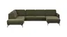 Wohnlandschaft Enna - Ecke links, 2,5-Sitzer, Longchair rechts, Stoff,  Olive