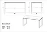 Schreibtisch GWEN - LB ca. 160x80cm, Weiß