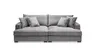 Megasofa - 2,5-Sitzer, Stoff, Grau
