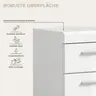Standschrank - B ca. 37 cm, Weiß, Weiß Hochglanz