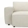 Bigsofa Lilaia - 3-Sitzer Tief, Stoff, Creme