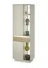 Vitrine - mit Beleuchtung, B ca. 67 cm, Kaschmir, Eiche massiv