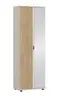 Garderobenschrank - B ca. 62 cm, Kaschmir, Cremona Eiche Nachbildung, Spiegel