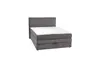 Boxspringbett JANETT- Liegefläche ca. 140x200 cm, Stoff, Grau
