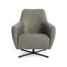 Sessel Noreli - drehbar, Stoff, Rauchbraun