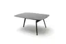 Couchtisch Susa - LBH ca. 90x70x40 cm, Keramik, Schwarz, Marmoroptik