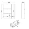 Schuhschrank - B ca. 99 cm, Eiche Struktur Nachbildung, Weiß Hochglanz