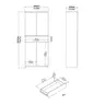 Schuhschrank - B ca. 81 cm, Jackson Hickory Nachbildung, Weiß