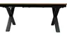 Esstisch MATTIES - ausziehbar, LB ca. 180x90 cm, Eiche Furnier, Schweizer Kante, Schwarz