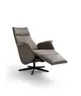 Sessel Girona - Relaxfunktion (motorisch), Leder, Moos