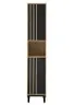 Hochschrank- B ca. 38 cm, Eiche Dekor, Schwarz