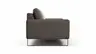 Sofa Enna - 3,5-Sitzer, Armlehne A, Leder, Schwarz, Kufe, Schwarz