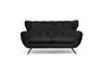 Sofa CHIRA - 2,5-Sitzer, Stoff, Schwarz