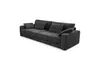 Big-Sofa Jella - 2-Sitzer, Schlaffunktion mit Bettkasten, Stoff, Grau