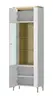 Vitrine - mit Beleuchtung, Alpinweiß, Goldfarben, Weiß Hochglanz