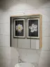 Spiegelschrank- B ca. 69 cm, Eiche Dekor, Spiegel