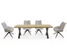 Stuhl MAUREEN - drehbar, Stoff, Creme