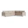Ecksofa Cuneo Klassik - 2,5-Sitzer mit Ecke rechts, Stoff, Graubeige