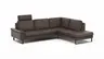 Ecksofa Enna - 3-Sitzer mit Ecke rechts, Leder Mocca