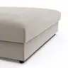 Hocker Stormy - LB ca. 110x110 cm, Stoff, Graubeige
