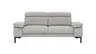 Sofa Hudson - 2,5-Sitzer inkl. Kopfteil verstellbar, Stoff, Hellgrau