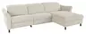 Ecksofa Rafaela - 2,5-Sitzer, Longchair rechts, Kopfteil verstellbar (manuell), Polyester, Beige