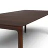 Esstisch 3400 - ausziehbar, LB ca. 220x100 cm, Astiger Nussbaum massiv
