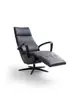 Relaxsessel Girona - Relaxfunktion (motorisch), Leder, Graphit