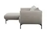 Ecksofa Joana - Longchair links mit 2-Sitzer, Stoff, Beige