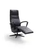 Relaxsessel Girona - Relaxfunktion (motorisch), Leder, Graphit