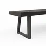 Holzbank Clifton - Breite ca. 200cm, Zerreiche massiv, smoked