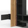 Wohnwand Medio -  Melamin, Schiefergrau