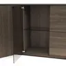 Sideboard Saratoga - Buche massiv, silbergrau geölt