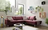 Ecksofa COOL - 2,5-Sitzer mit Ecke rechts, Querschläfer, Stoff, Burgund