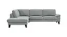 Ecksofa Oviedo - Ecke links mit 2,5-Sitzer inkl. Drehsitz, Stoff, Hellgrau