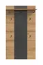 Garderobenpaneel - B ca. 80 cm, Basalt grau, Artisan Eiche Nachbildung