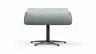 Hocker Terni - Sternfuss, Leder, Hellblau