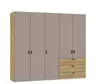 Drehtürenschrank JOIN IT- B ca. 252 cm, Eiche Dekor, Nougat